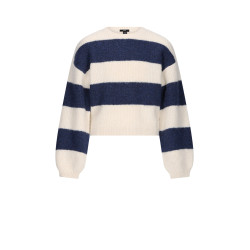 NoBell' Kate Colorblock Knitted Sweater Navy Blazer