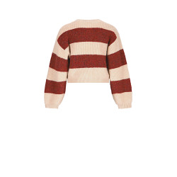 NoBell' Kate Colorblock Knitted Sweater Ruby Red
