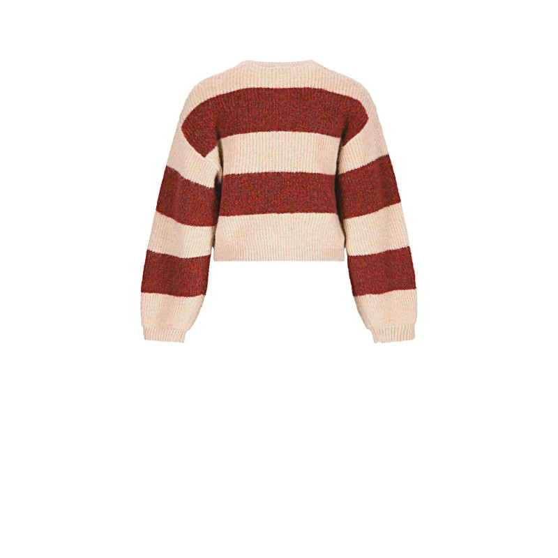 NoBell' Kate Colorblock Knitted Sweater Ruby Red