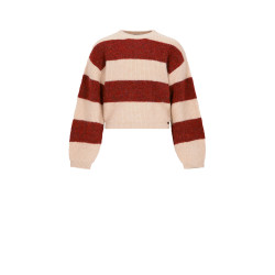 NoBell' Kate Colorblock Knitted Sweater Ruby Red