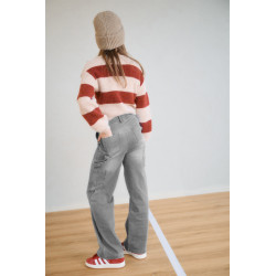 NoBell' Kate Colorblock Knitted Sweater Ruby Red