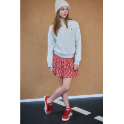 NoBell' Kaila Furry Sweat with contrast cuffs Grey Melange