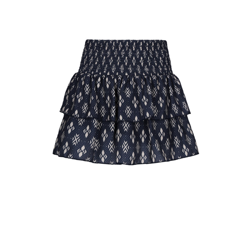 NoBell' Nika Smocked layered skirt Navy Blazer