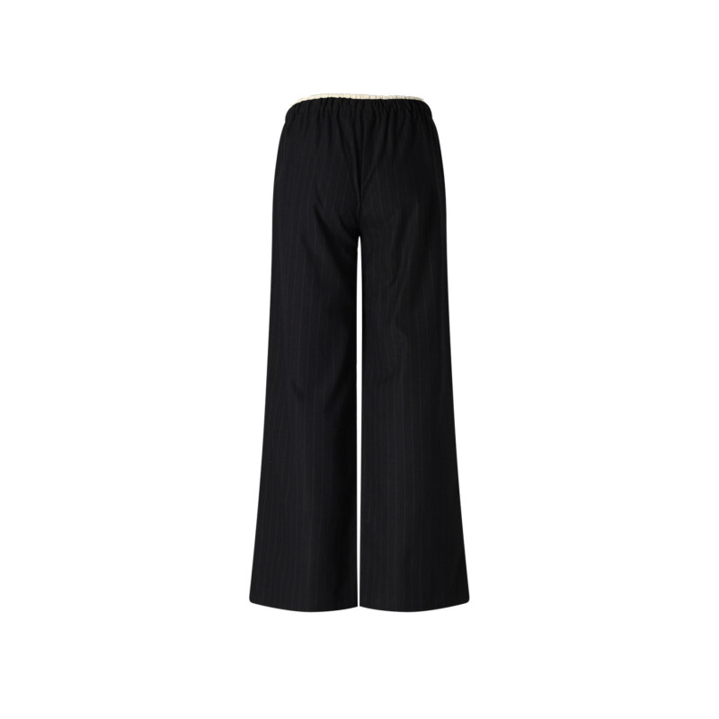 NoBell' Sub Wide Leg Pinstripe Pants Jet Black