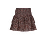 NoBell' Nika Smocked layered skirt Animal Brown