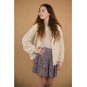 NoBell' Nika Smocked layered skirt Animal Brown