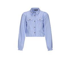 NoBell' Tikky Striped cropped blouse Bright Sky