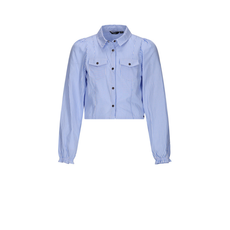 NoBell' Tikky Striped cropped blouse Bright Sky