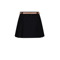 NoBell' Nimmy Pinstripe Skirt with belt Jet Black