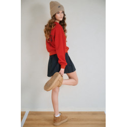 NoBell' Nimmy Pinstripe Skirt with belt Jet Black