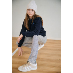 NoBell' Kaila Furry Sweat with contrast cuffs Navy Blazer