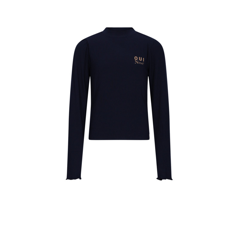 NoBell' Krop Rib Jersey Essential Crop Top Navy Blazer