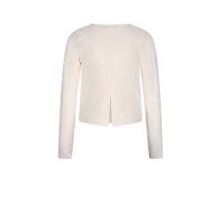 NoBell' Kobra Melange Rib Top with slit at back Pearled Ivory