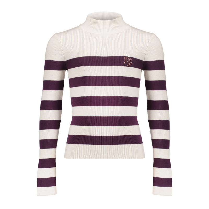 Frankie&Liberty Tianna Turtle Neck Stripe Grape Stripe