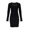 Frankie&Liberty Tessa Necklace Rib Dress Black