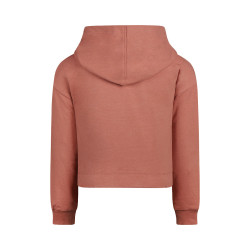 Koko Noko Sweater dropped shoulder with hood  Dark old pink