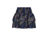 NoNo Nika Denim Flower Smocked layered skirt Navy Blazer