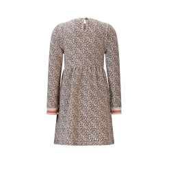 NoNo Maxim AOP Velvet Rib Jersey Jurk Pearled Ivory