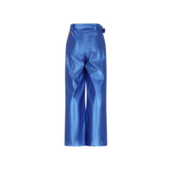 NoNo Simona PU Fake Leather Wide leg Pants Nautical Blue