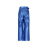 NoNo Simona PU Fake Leather Wide leg Pants Nautical Blue