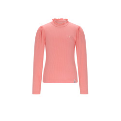 NoNo Koss Ecovero Rib Jersey Essential Tshirt Lovely Lychee Pink