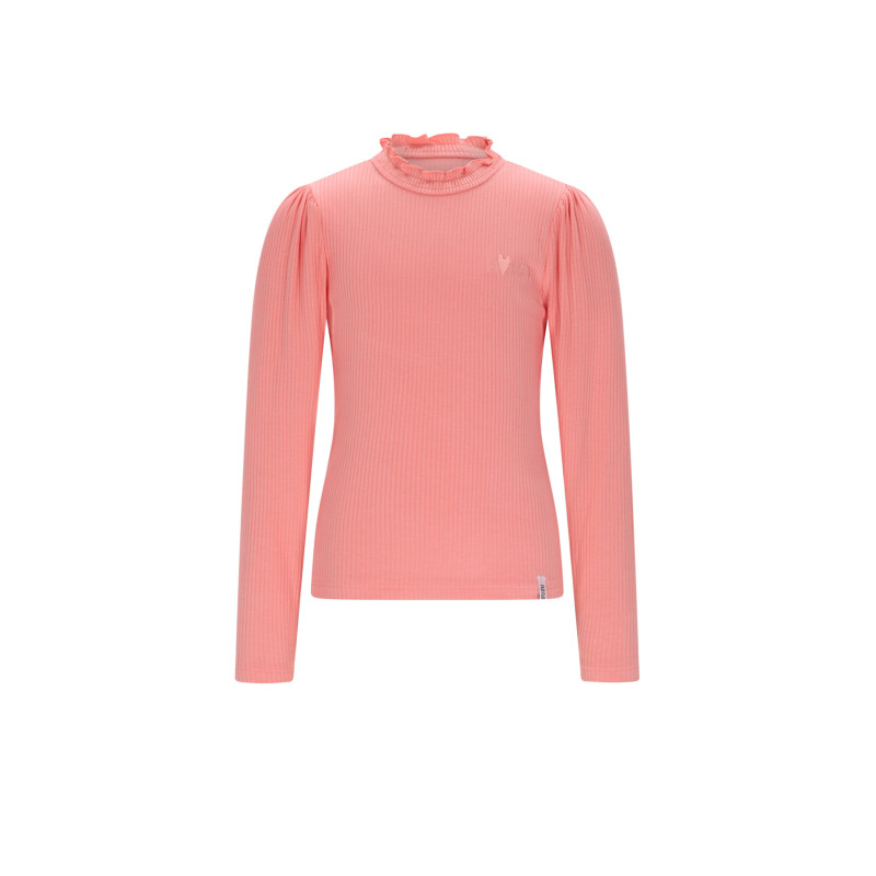NoNo Koss Ecovero Rib Jersey Essential Tshirt Lovely Lychee Pink
