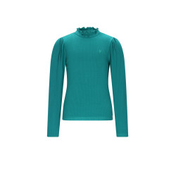 NoNo Koss Ecovero Rib Jersey Essential Tshirt Pacific Green