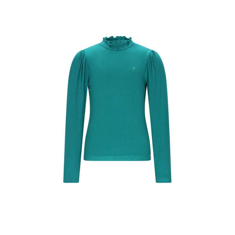 NoNo Koss Ecovero Rib Jersey Essential Tshirt Pacific Green