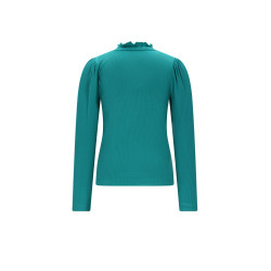 NoNo Koss Ecovero Rib Jersey Essential Tshirt Pacific Green