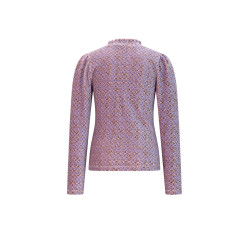 NoNo Koss AOP Rib Jersey Tshirt Nautical Blue