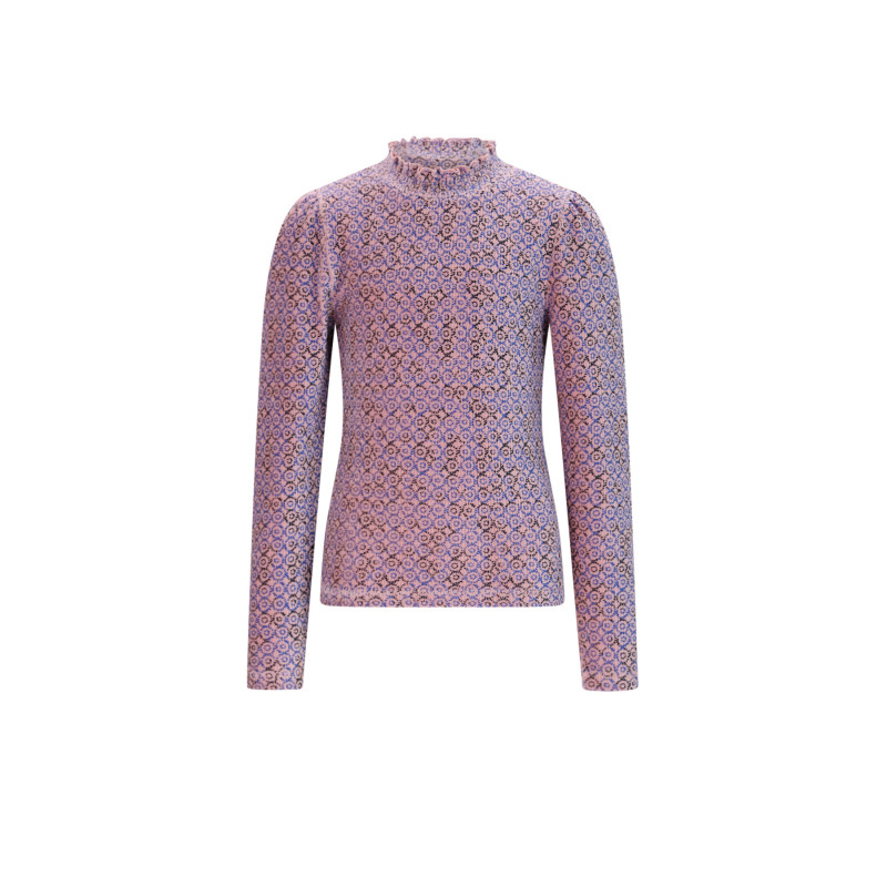 NoNo Koss AOP Rib Jersey Tshirt Nautical Blue