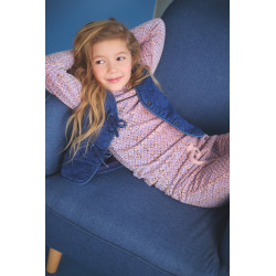 NoNo Koss AOP Rib Jersey Tshirt Nautical Blue