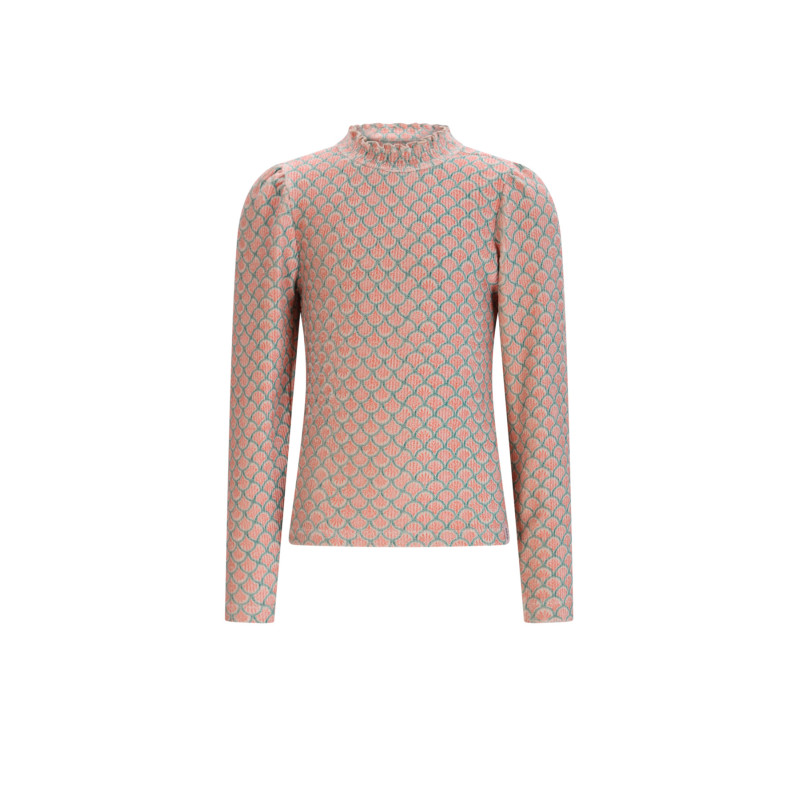 NoNo Koss AOP Rib Jersey Tshirt Pacific Green