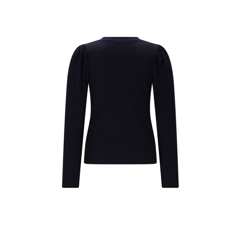 NoNo Kiva Fancy Knit Jersey Navy Blazer