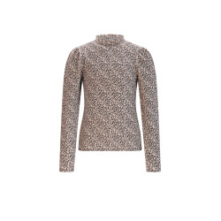 NoNo Koss AOP Rib Jersey Tshirt Pearled Ivory