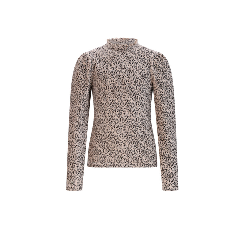 NoNo Koss AOP Rib Jersey Tshirt Pearled Ivory