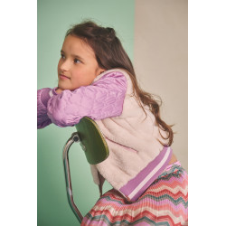 NoNo Doris Stepped Jacket with Fur Lupine Lilac