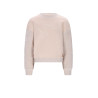 NoNo Konono Sweater with velvet contrast sleeves Pearled Ivory