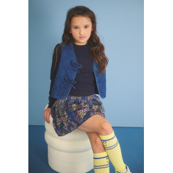 NoNo Kaby Denim Stepped Gilet Nautical Blue