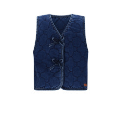 NoNo Kaby Denim Stepped Gilet Nautical Blue