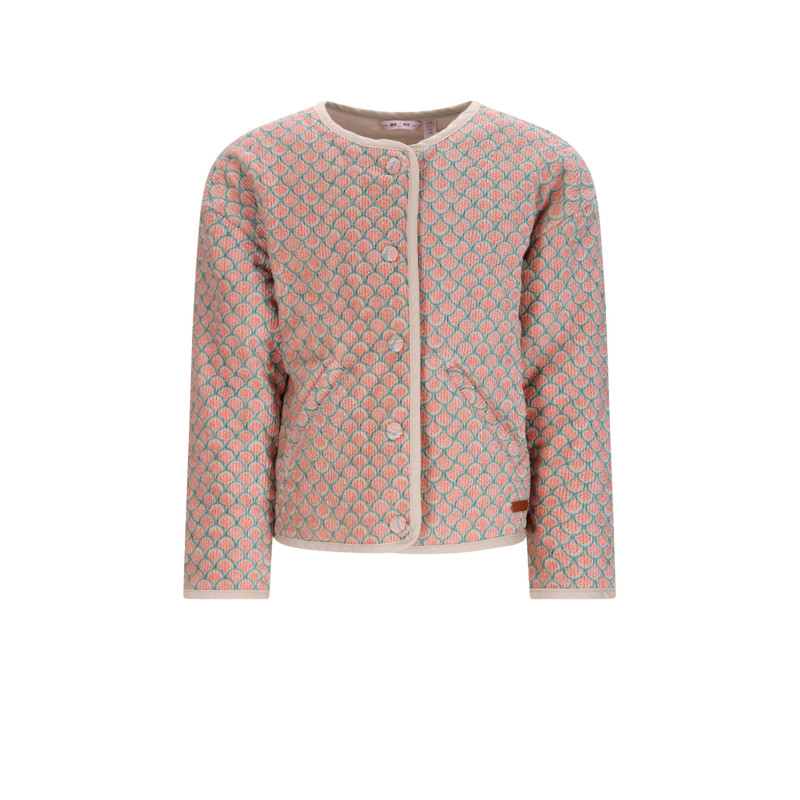 NoNo Dimo AOP Rib Velvet Jacket Pacific Green