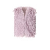 NoNo Kath Long Hair Fur Gilet Lupine Lilac