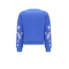 NoNo Konono Furry Sweat with Sleeveprint Nautical Blue