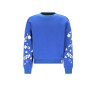 NoNo Konono Furry Sweat with Sleeveprint Nautical Blue