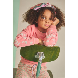 NoNo Konono Furry Sweat with Sleeveprint Lovely Lychee Pink