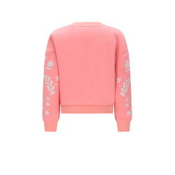 NoNo Konono Furry Sweat with Sleeveprint Lovely Lychee Pink