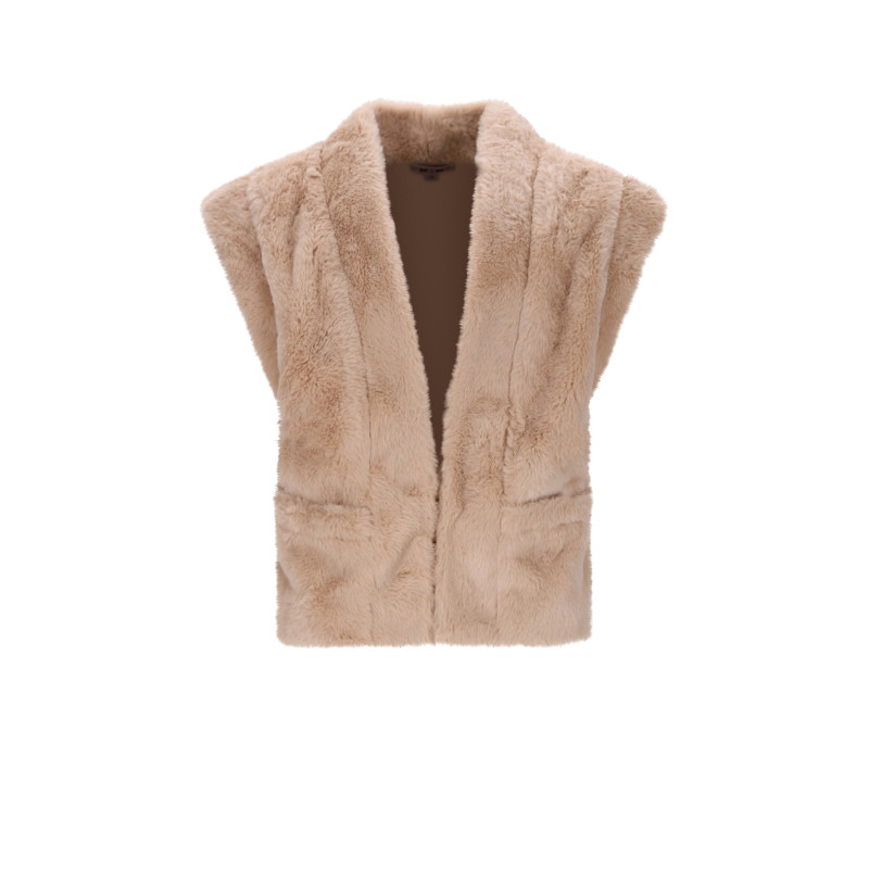 NoNo Kila Gilet Solid Fur Sand Blush