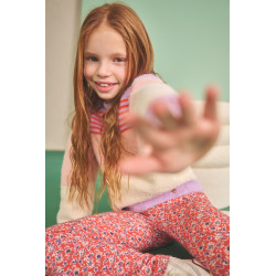 NoNo Kendra Fluffy Striped Sweater Lupine Lilac