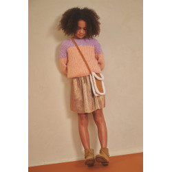 NoNo Nele Metallic Plissee Skirt Lupine Lilac