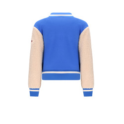 NoNo Darsy Furry Sweat Varsity Jacket Nautical Blue